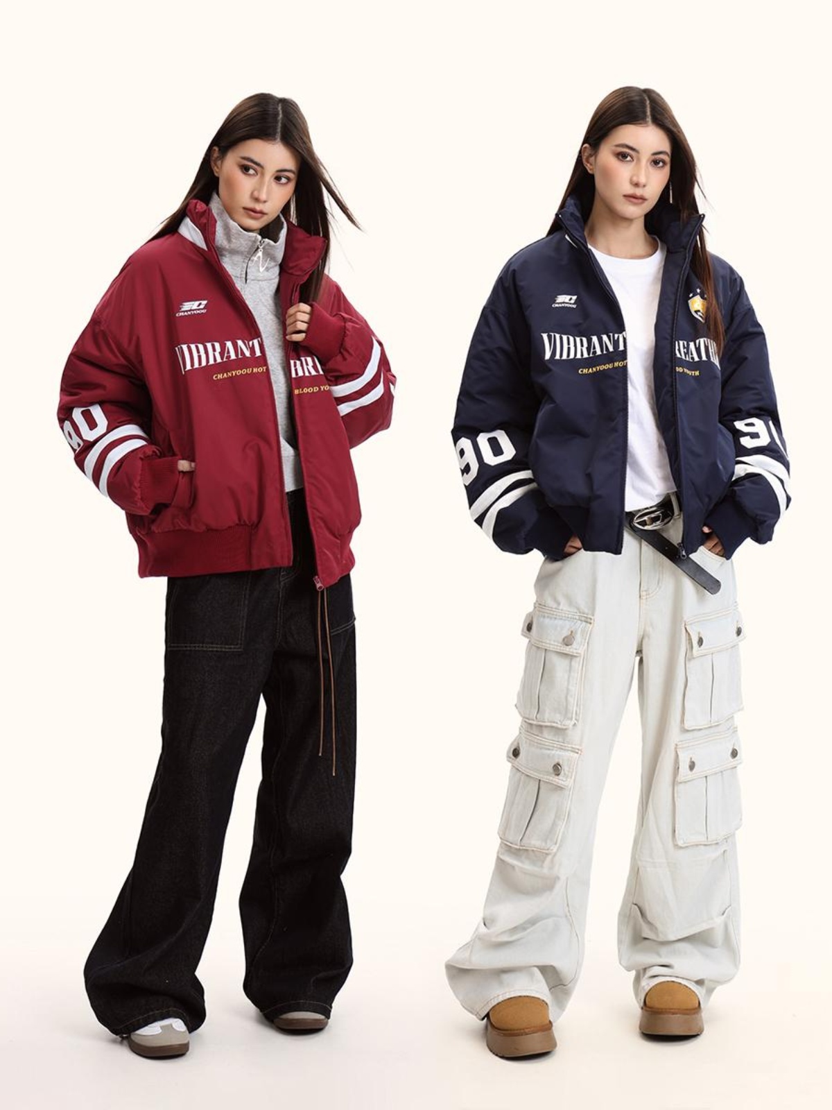 Unisex Retro Blockette Casual Cotton Jersey Jacket - Loose Fit American Sports Style Coat for Trendy Everyday Wear Unisex Retro Blockette Casual Cotton Jersey Jacket - Loose Fit American Sports Style Coat for Trendy Everyday Wear