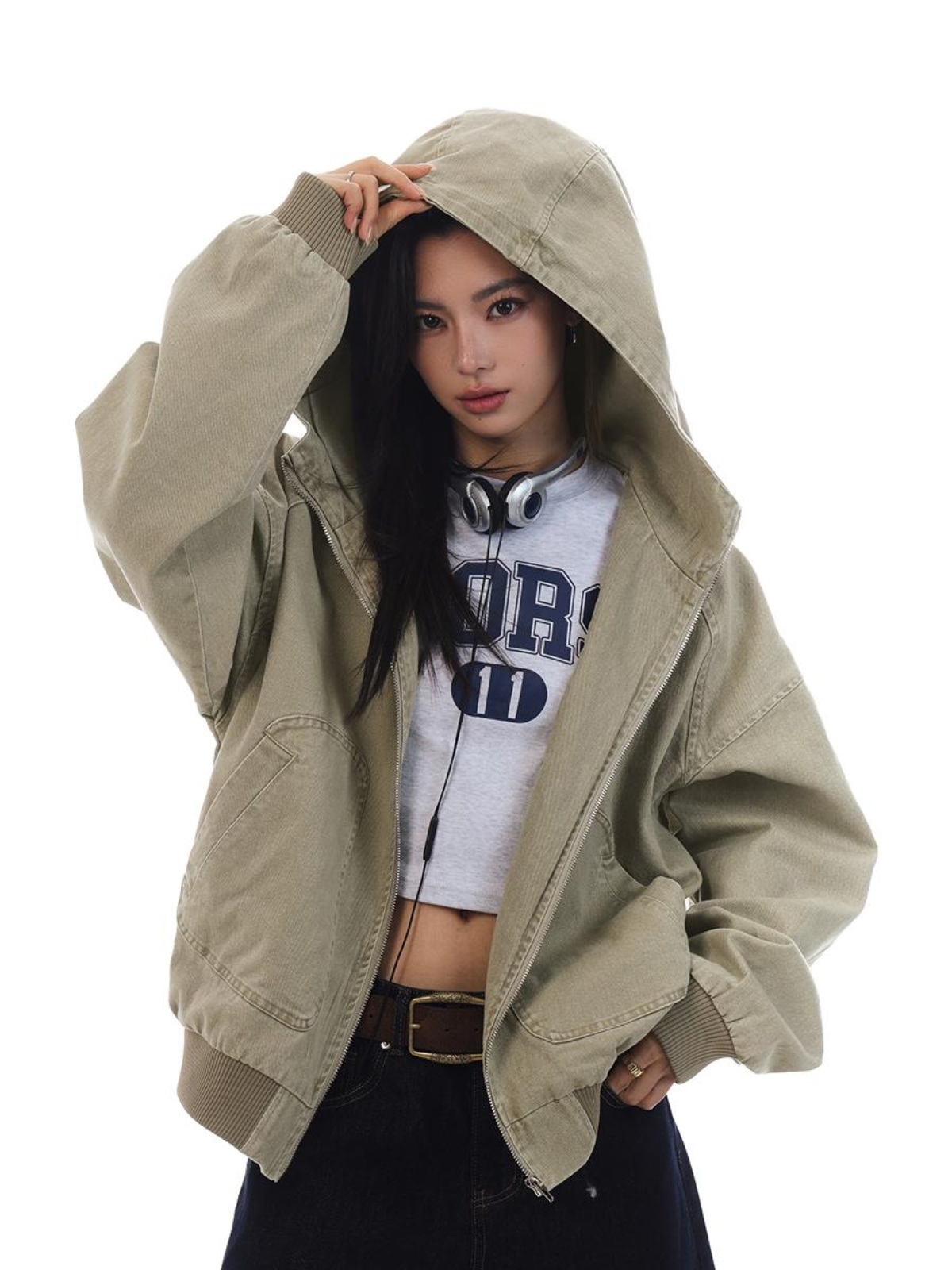 Unisex Retro Clean Fit Jacket - Versatile Casual Outerwear for American High Street Style