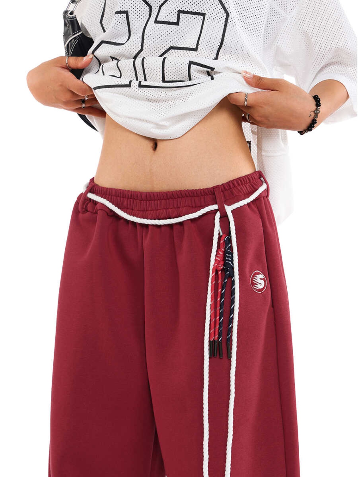 Unisex Retro Hip-Hop Drawstring Sports Pants - Loose Wide-Leg Sweatpants for Street Dance and Casual Wear Unisex Retro Hip-Hop Drawstring Sports Pants - Loose Wide-Leg Sweatpants for Street Dance and Casual Wear