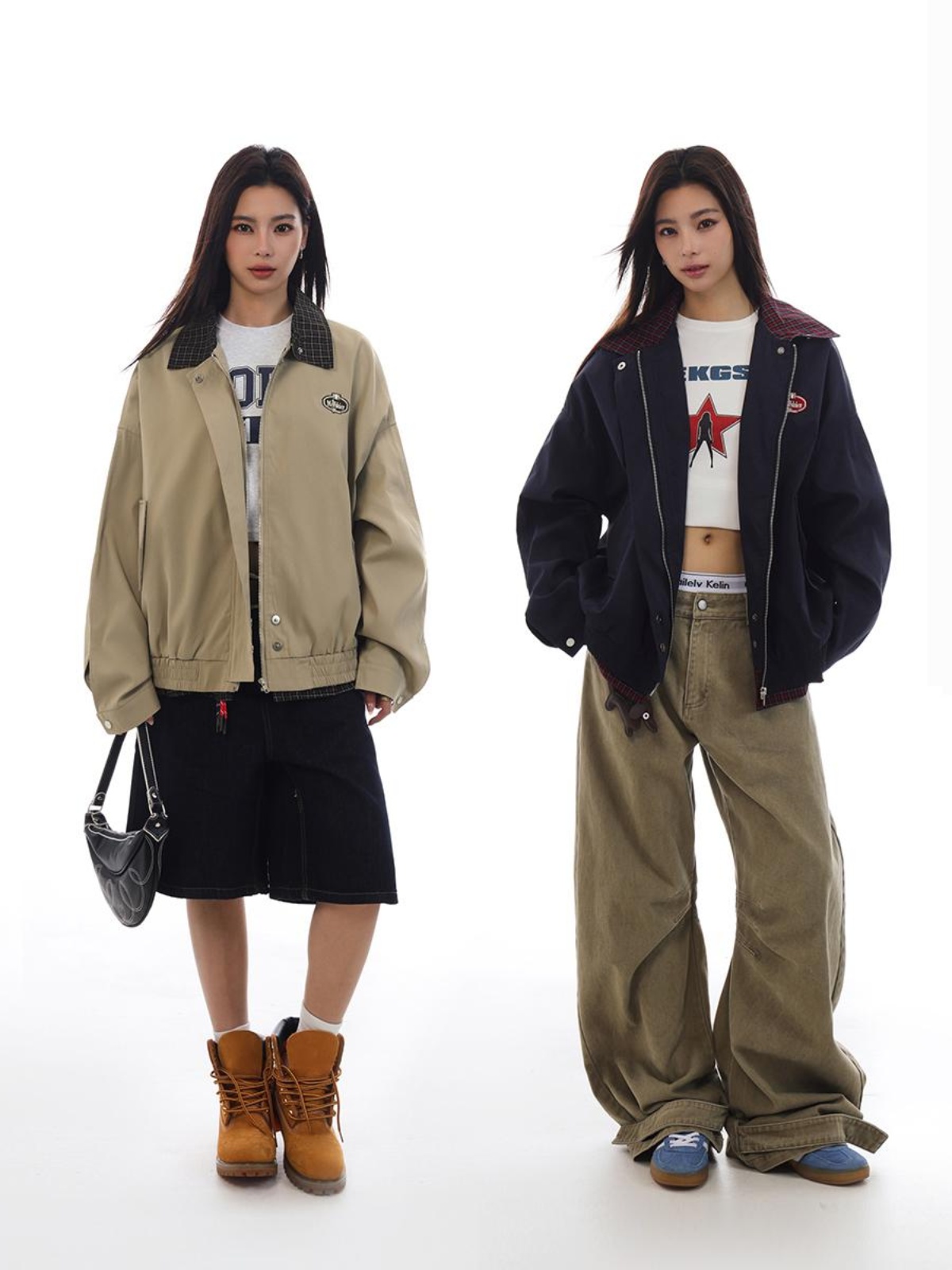 Unisex Retro Plaid Spliced Jacket - American Barn Style Loose Versatile Outerwear for Trendy 90s and Y2K Fashion Unisex Retro Plaid Spliced Jacket - American Barn Style Loose Versatile Outerwear for Trendy 90s and Y2K Fashion