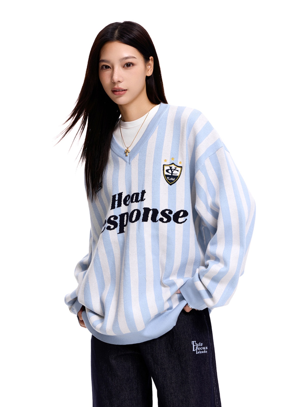 Unisex Retro Striped Sweater Jacket - Loose American Sports Style Top for Men and Women, Vintage-Inspired, Casual Fashion Unisex Retro Striped Sweater Jacket - Loose American Sports Style Top for Men and Women, Vintage-Inspired, Casual Fashion