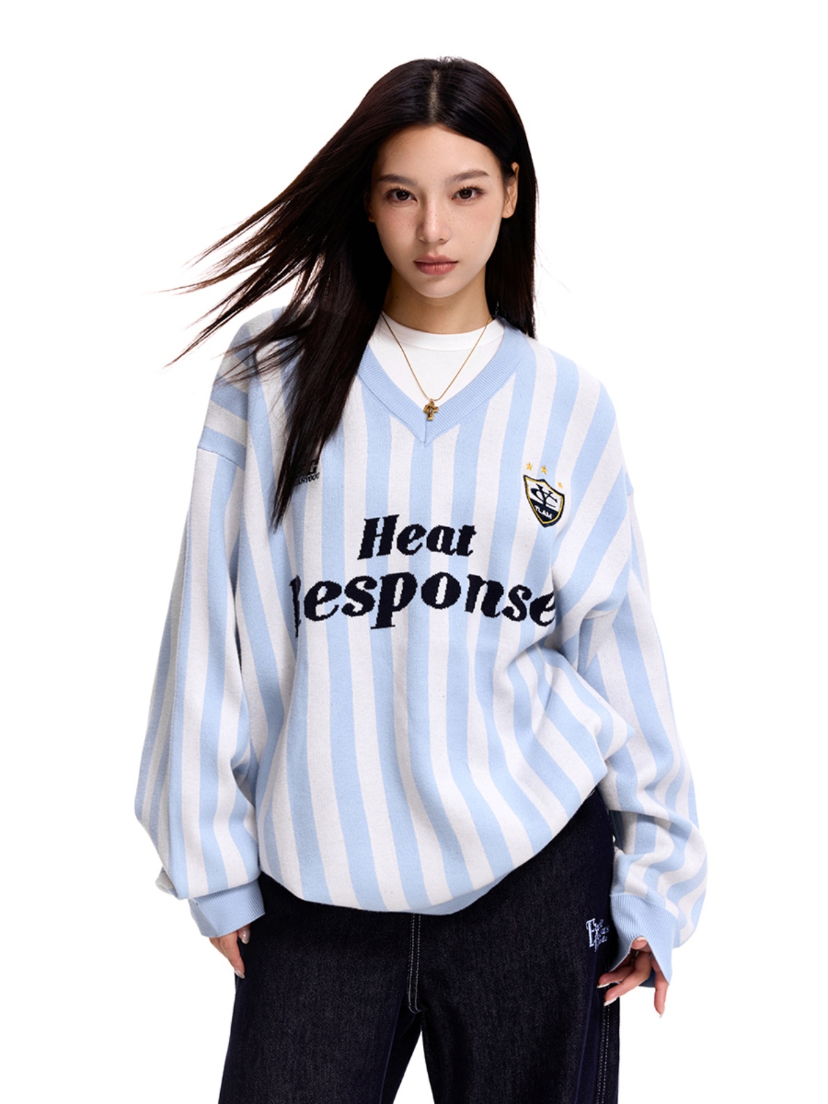 Unisex Retro Striped Sweater Jacket - Loose American Sports Style Top for Men and Women, Vintage-Inspired, Casual Fashion