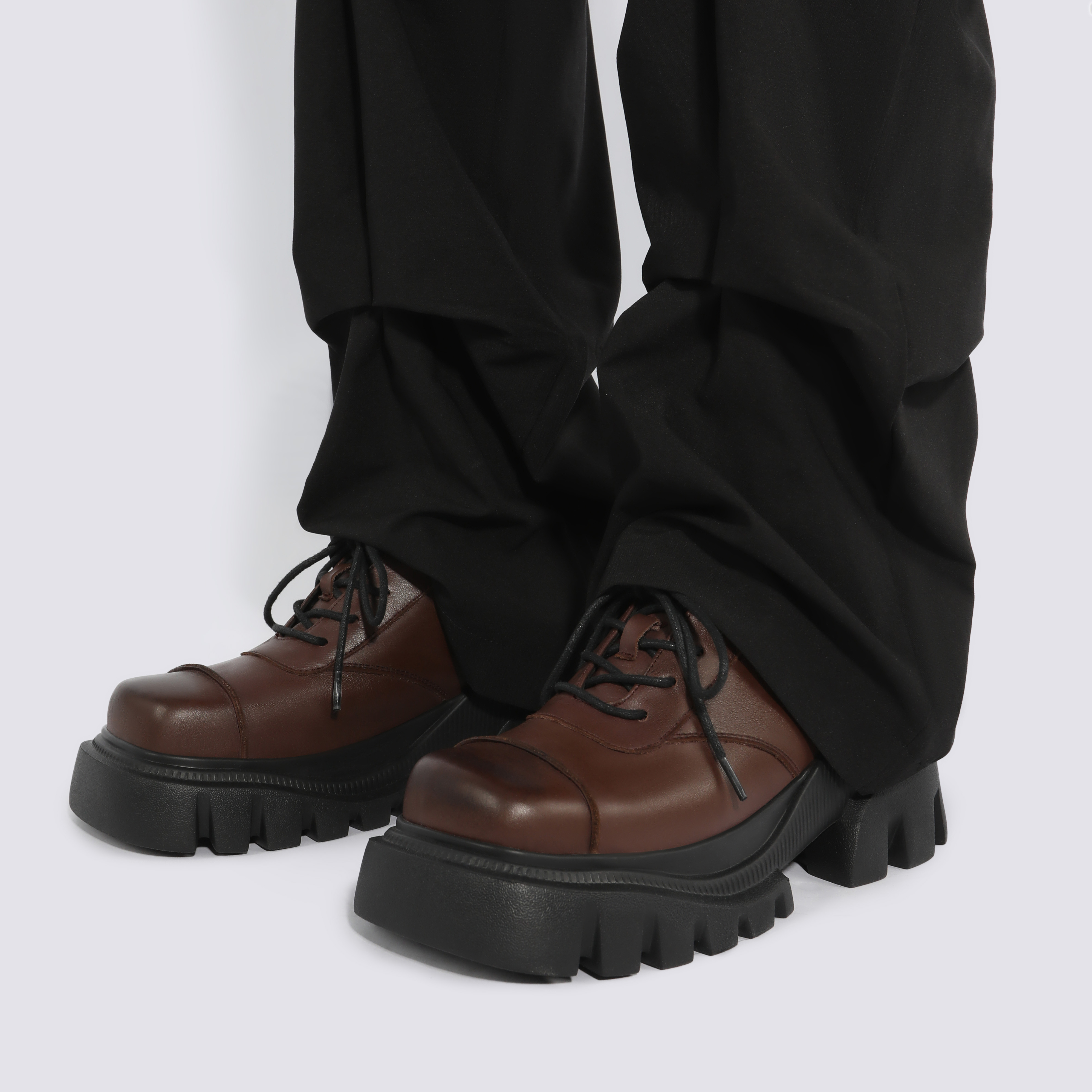 Unisex Vintage Retro Genuine Leather Thick-Soled Shoes for Women - Personalized Casual Spring/Summer Footwear 2025