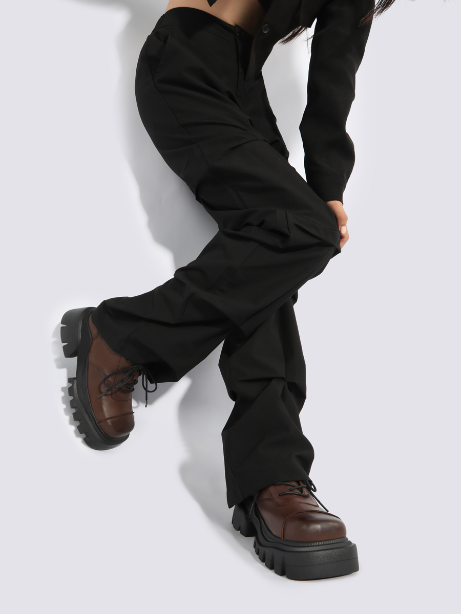 Unisex Vintage Retro Genuine Leather Thick-Soled Shoes for Women - Personalized Casual Spring/Summer Footwear 2025