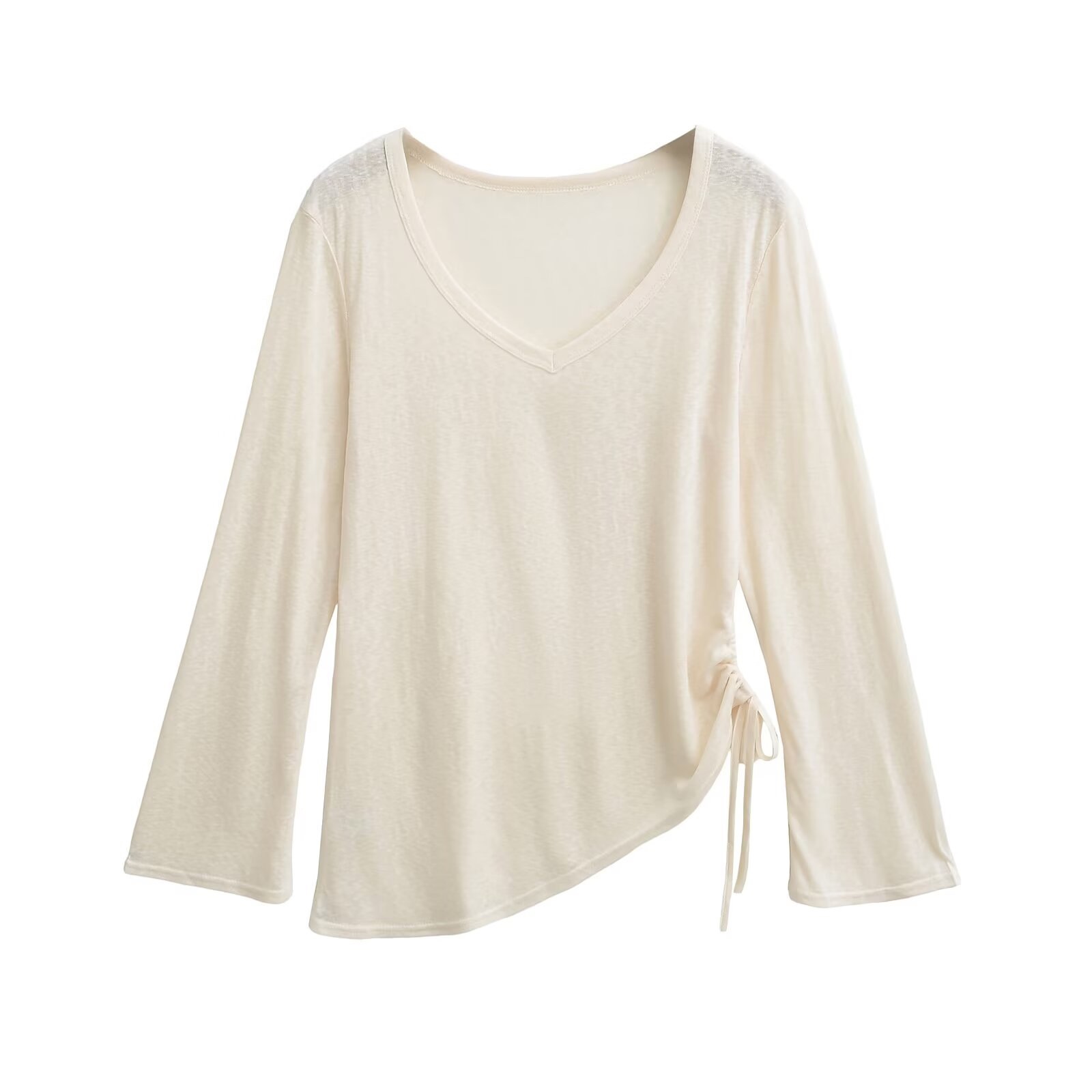 V-Neck Long Sleeve Sun Protection T-Shirt - Loose Slimming Pilates Cover-Up for Women - Stylish and Comfortable Sports Top V-Neck Long Sleeve Sun Protection T-Shirt - Loose Slimming Pilates Cover-Up for Women - Stylish and Comfortable Sports Top