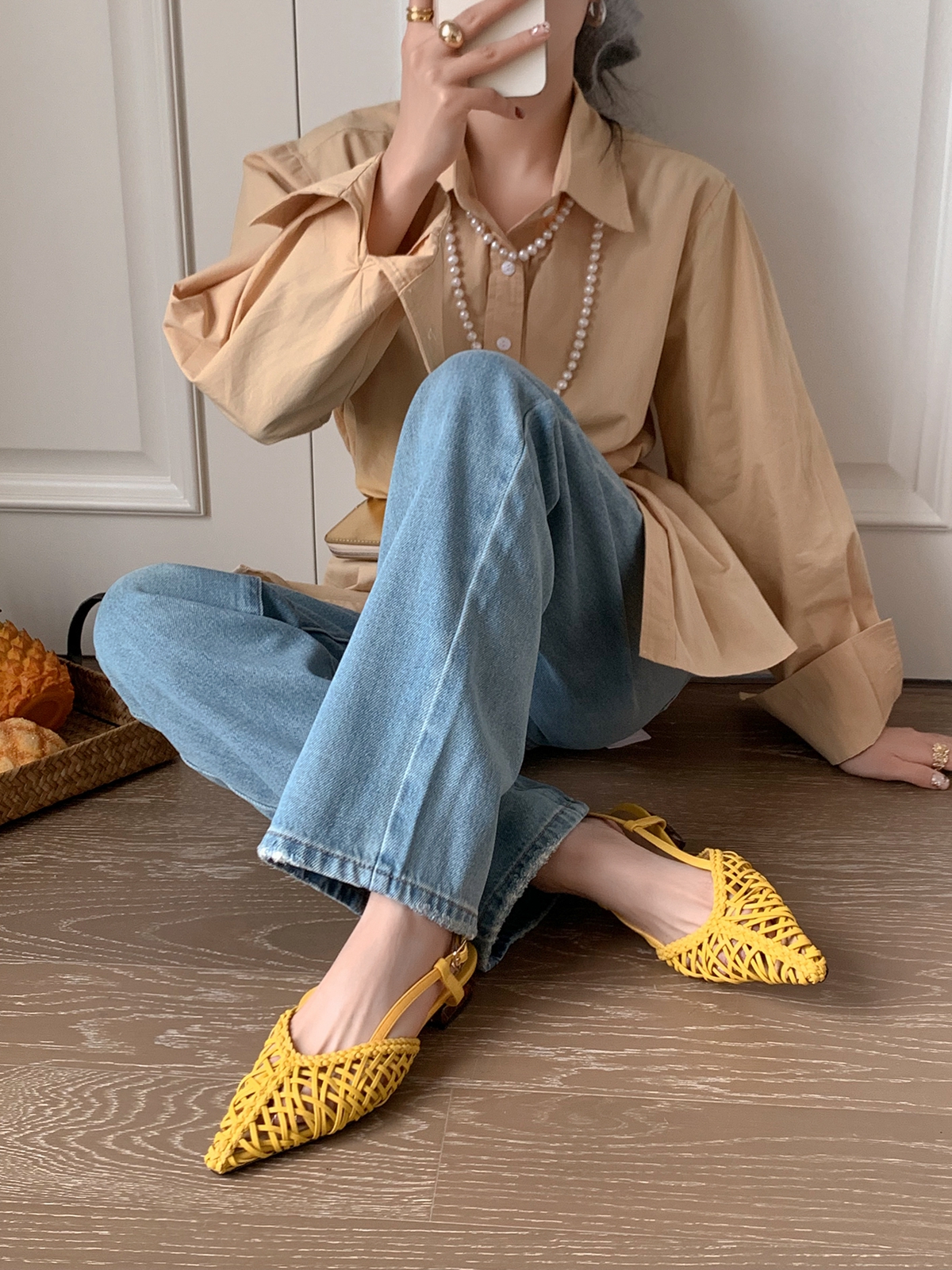 Vacation Style Woven Beach Shoes - Summer Hollow Breathable Pointed Toe Roman Flat Sandals for Women - Trendy Island Forest Design Vacation Style Woven Beach Shoes - Summer Hollow Breathable Pointed Toe Roman Flat Sandals for Women - Trendy Island Forest Design