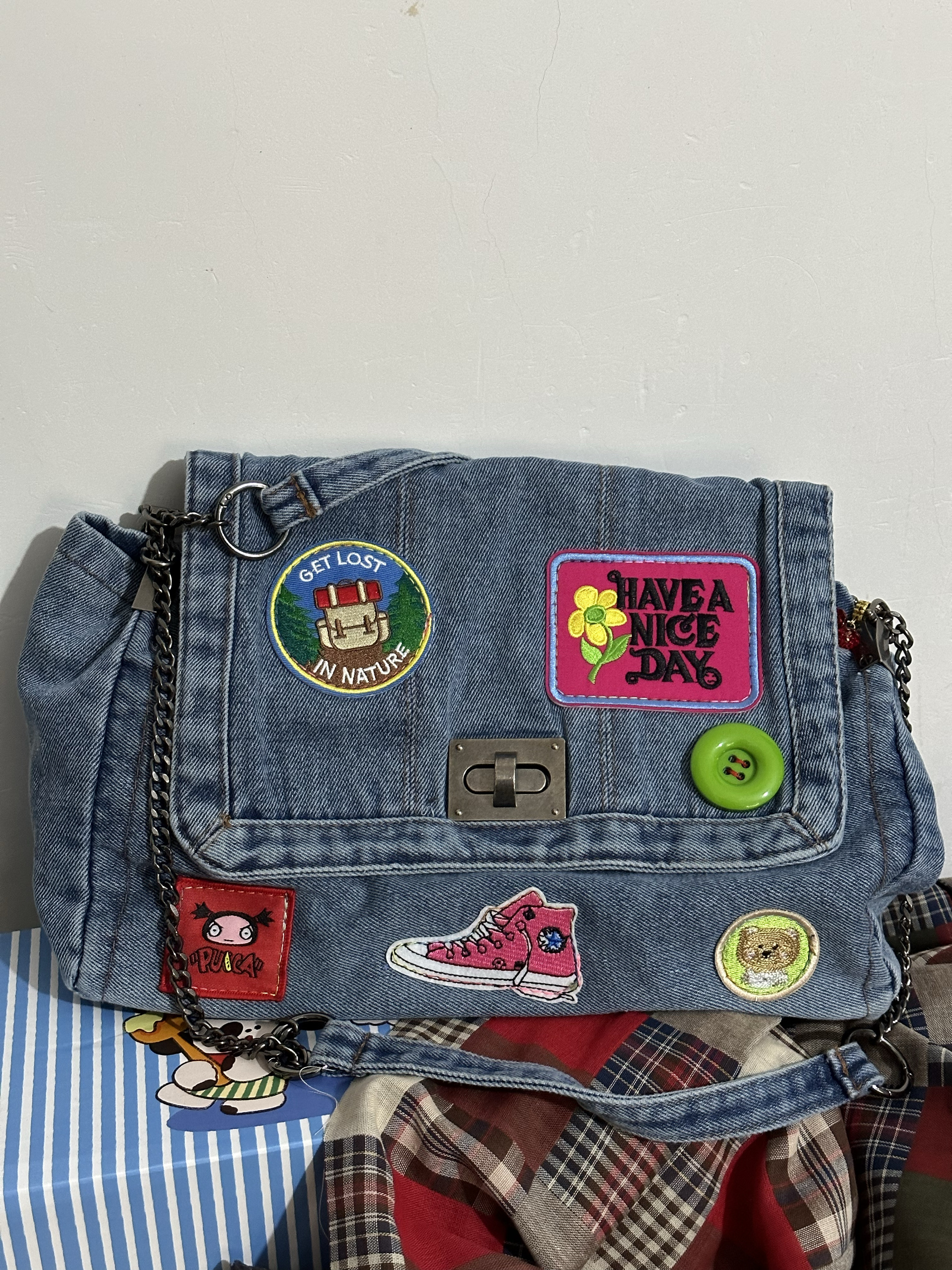 Versatile Denim Bag for Trendy Girls - Large Capacity Shoulder Crossbody Tote Bag for Millennial Style Versatile Denim Bag for Trendy Girls - Large Capacity Shoulder Crossbody Tote Bag for Millennial Style