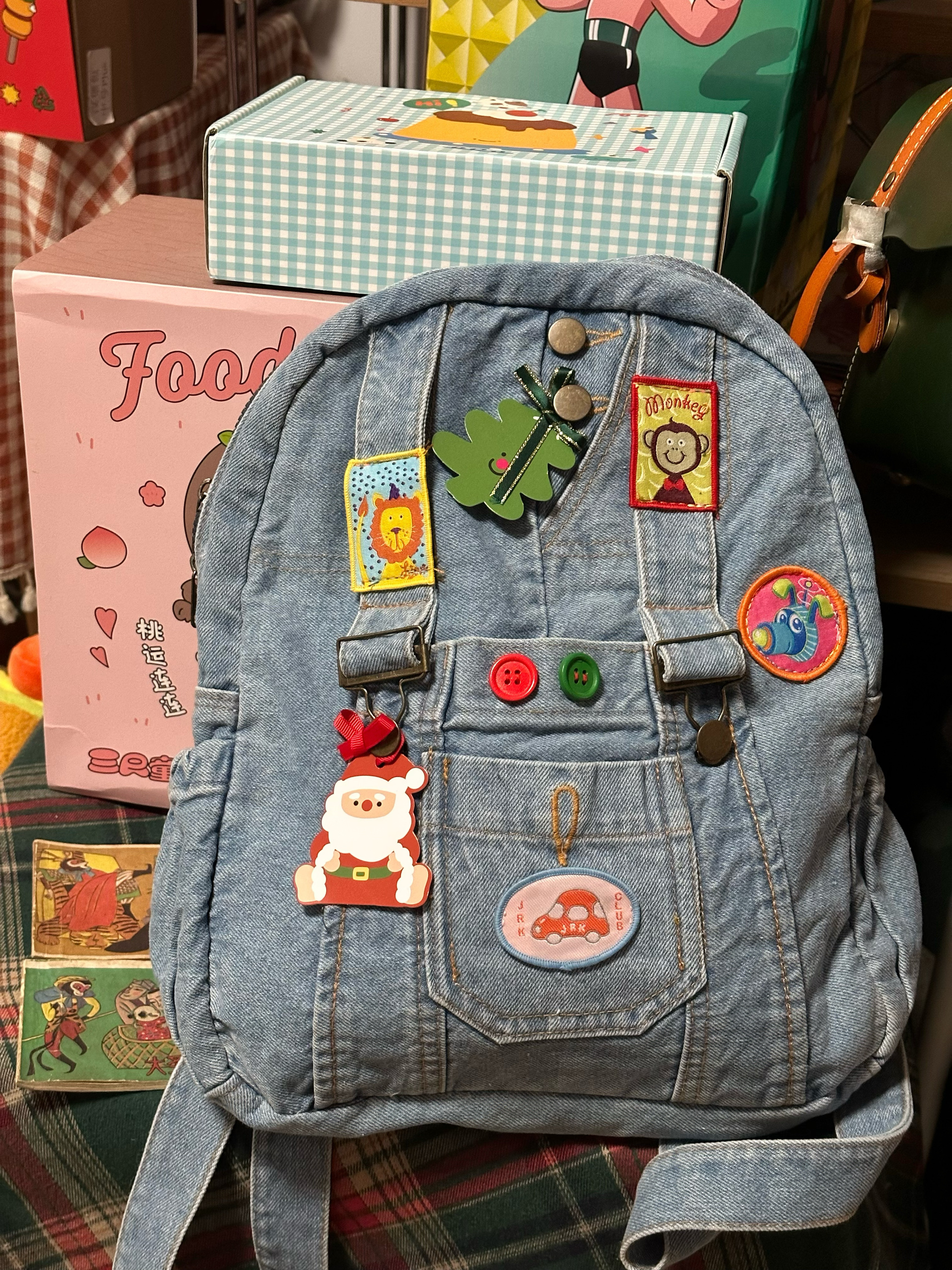 Versatile Large-Capacity Denim Backpack for Students - Quirky Retro Style, Ideal for Y2K Fashion