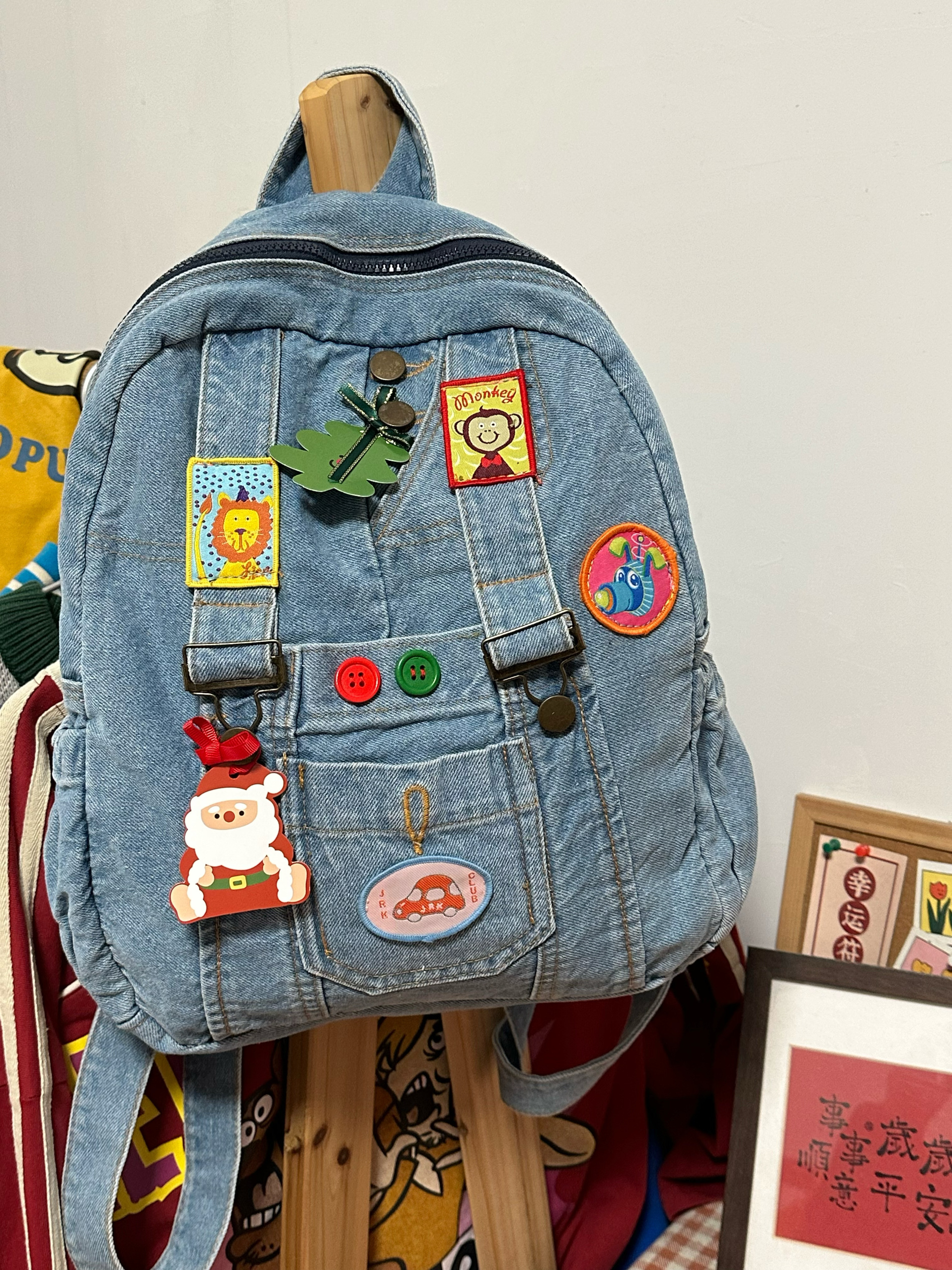 Versatile Large-Capacity Denim Backpack for Students - Quirky Retro Style, Ideal for Y2K Fashion Versatile Large-Capacity Denim Backpack for Students - Quirky Retro Style, Ideal for Y2K Fashion
