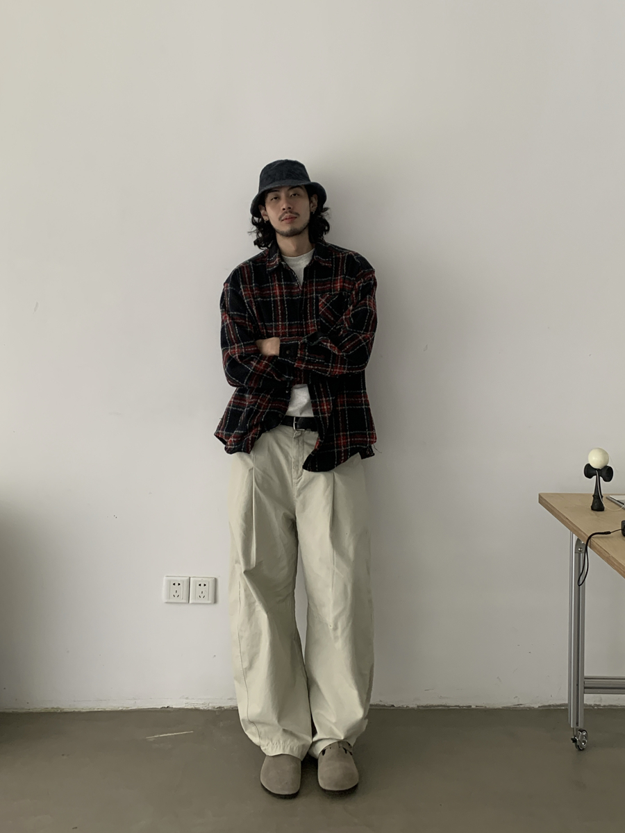 Vintage American Plaid Shirt Jacket for Unisex - Thick Brushed Warm Design, 90s Inspired, Casual Layering Piece Vintage American Plaid Shirt Jacket for Unisex - Thick Brushed Warm Design, 90s Inspired, Casual Layering Piece