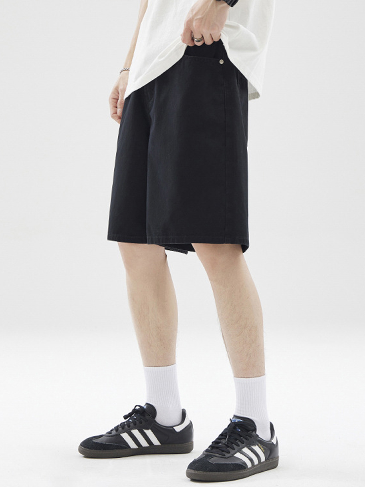 Vintage American Retro Summer Straight-Leg Five-Point Shorts for Men - Casual Versatile Niche Couples Style