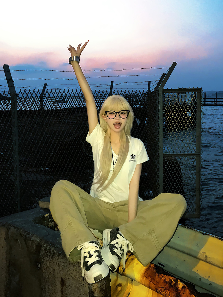 Vintage American Style Curved Blade Wide-Leg Pants for Men and Women - Loose Casual Straight-Leg Trousers