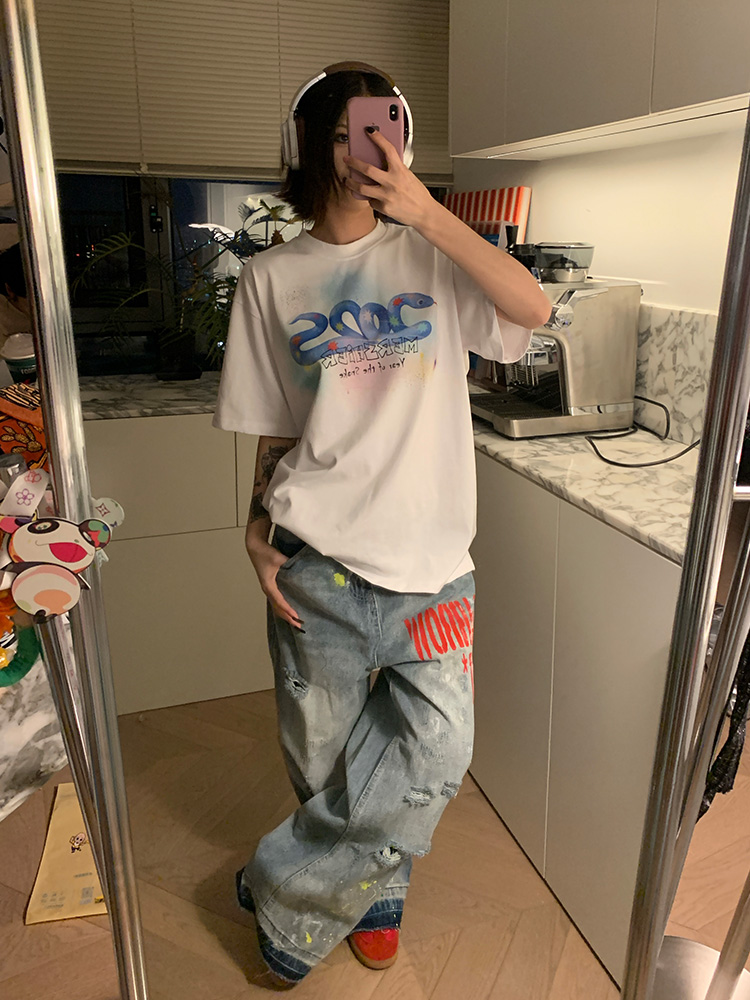 Vintage Animal Print Round Neck T-Shirt for Men and Women - Casual Loose Fit Short Sleeve Tee for Summer Fashion Vintage Animal Print Round Neck T-Shirt for Men and Women - Casual Loose Fit Short Sleeve Tee for Summer Fashion