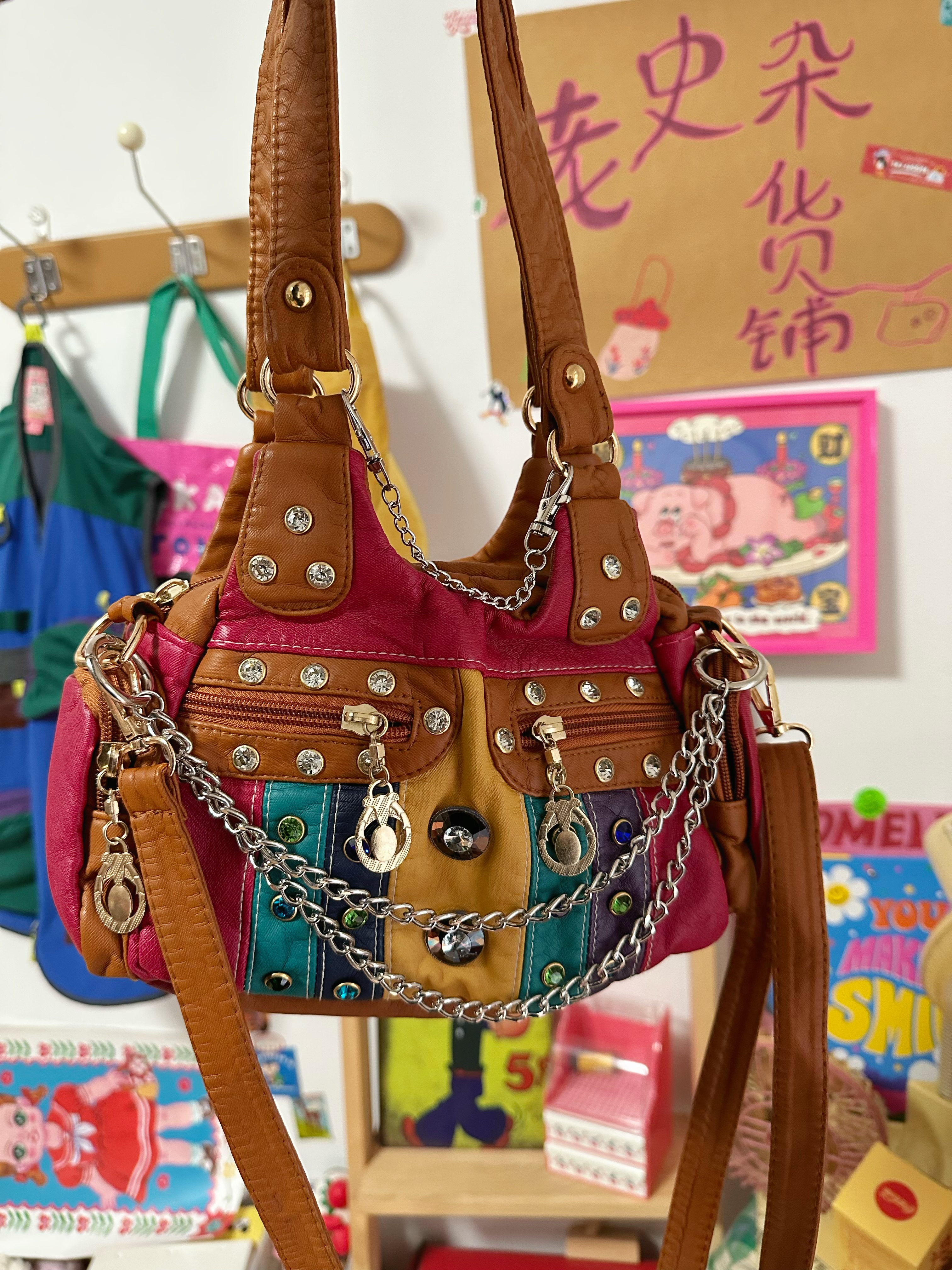 Vintage Casual Shoulder Crossbody Handbag for Women - Versatile Retro Tote Bag Perfect for Autumn and Winter Style