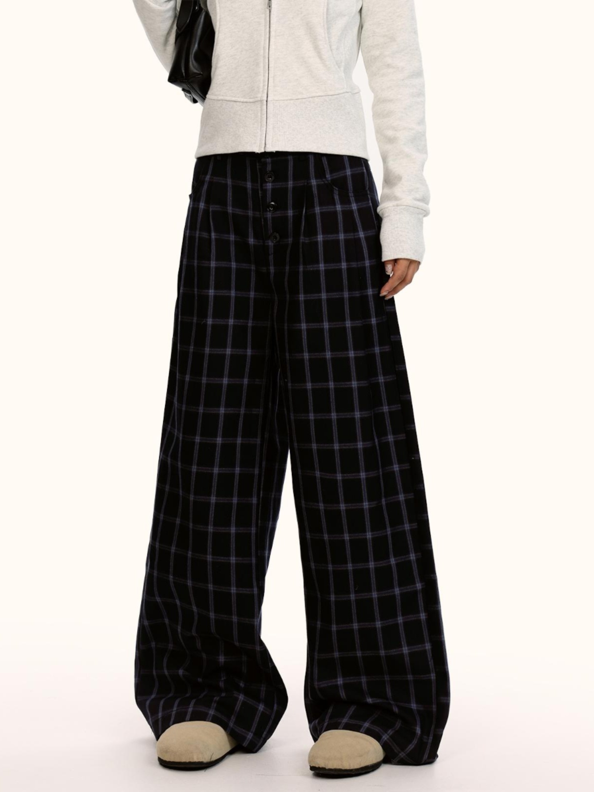 Vintage Checkered Casual Pants for Men & Women, Loose Fit American Streetwear Wide-Leg Trousers, Retro 90s Style Vintage Checkered Casual Pants for Men & Women, Loose Fit American Streetwear Wide-Leg Trousers, Retro 90s Style