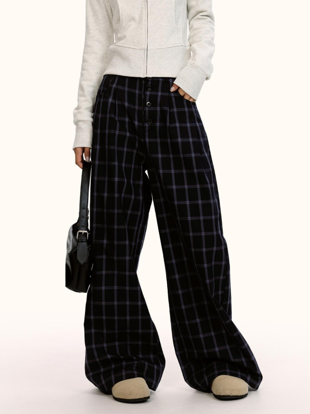 Vintage Checkered Casual Pants for Men & Women, Loose Fit American Streetwear Wide-Leg Trousers, Retro 90s Style Vintage Checkered Casual Pants for Men & Women, Loose Fit American Streetwear Wide-Leg Trousers, Retro 90s Style