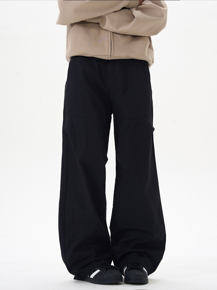 Vintage Cleanfit Cargo Pants with Pleats for Men and Women, Loose Casual Long Trousers, Y2K Style, 90s Inspired Fashion