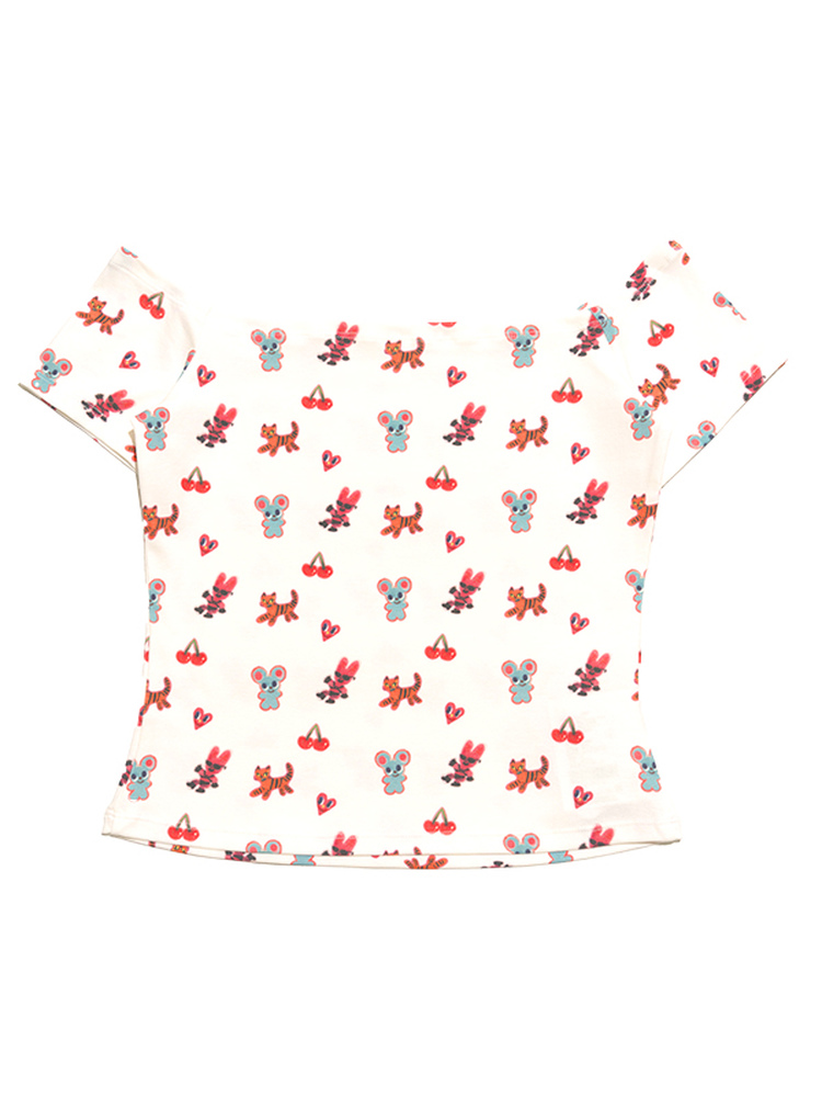 Vintage Floral One-Shoulder T-Shirt – Original Design, Retro Style, Perfect for Y2K Fashion Lovers Vintage Floral One-Shoulder T-Shirt – Original Design, Retro Style, Perfect for Y2K Fashion Lovers