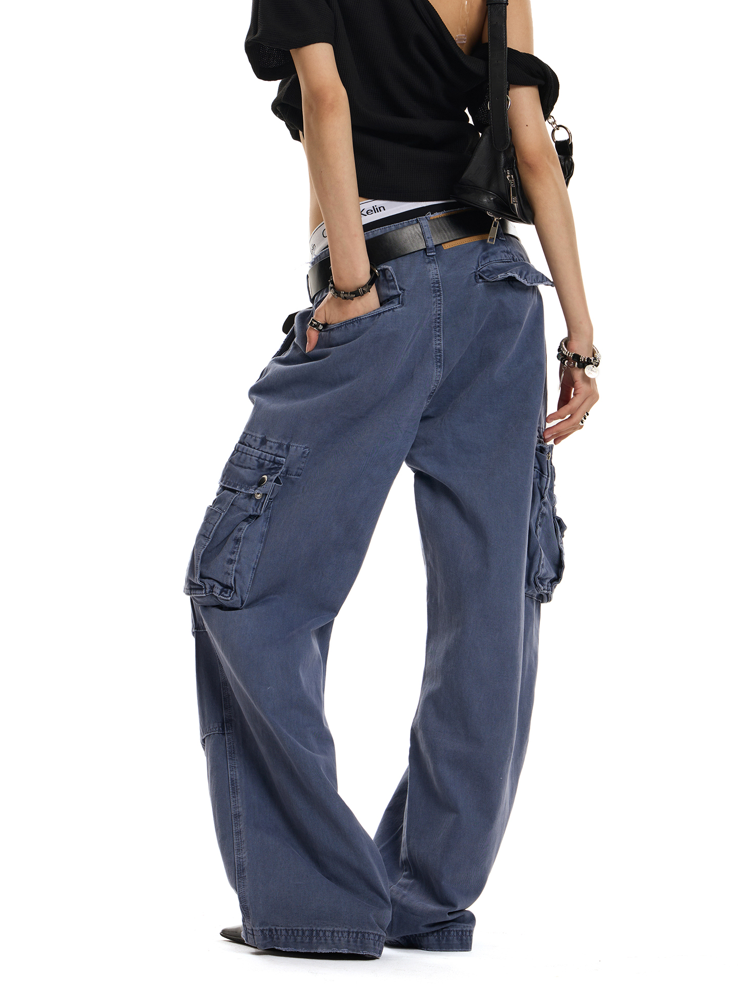 Vintage Heavy Industrial Retro Cargo Pants for Men and Women | Distressed Wide-Leg Casual Style | Y2K American Fashion Vintage Heavy Industrial Retro Cargo Pants for Men and Women | Distressed Wide-Leg Casual Style | Y2K American Fashion