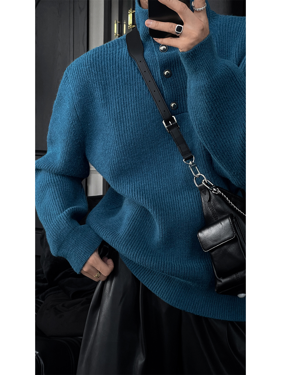 Vintage High Neck Knitted Sweater for Men - 2025 Autumn/Winter Lazy Style Solid Color Top, Versatile Fashion Essential Vintage High Neck Knitted Sweater for Men - 2025 Autumn/Winter Lazy Style Solid Color Top, Versatile Fashion Essential