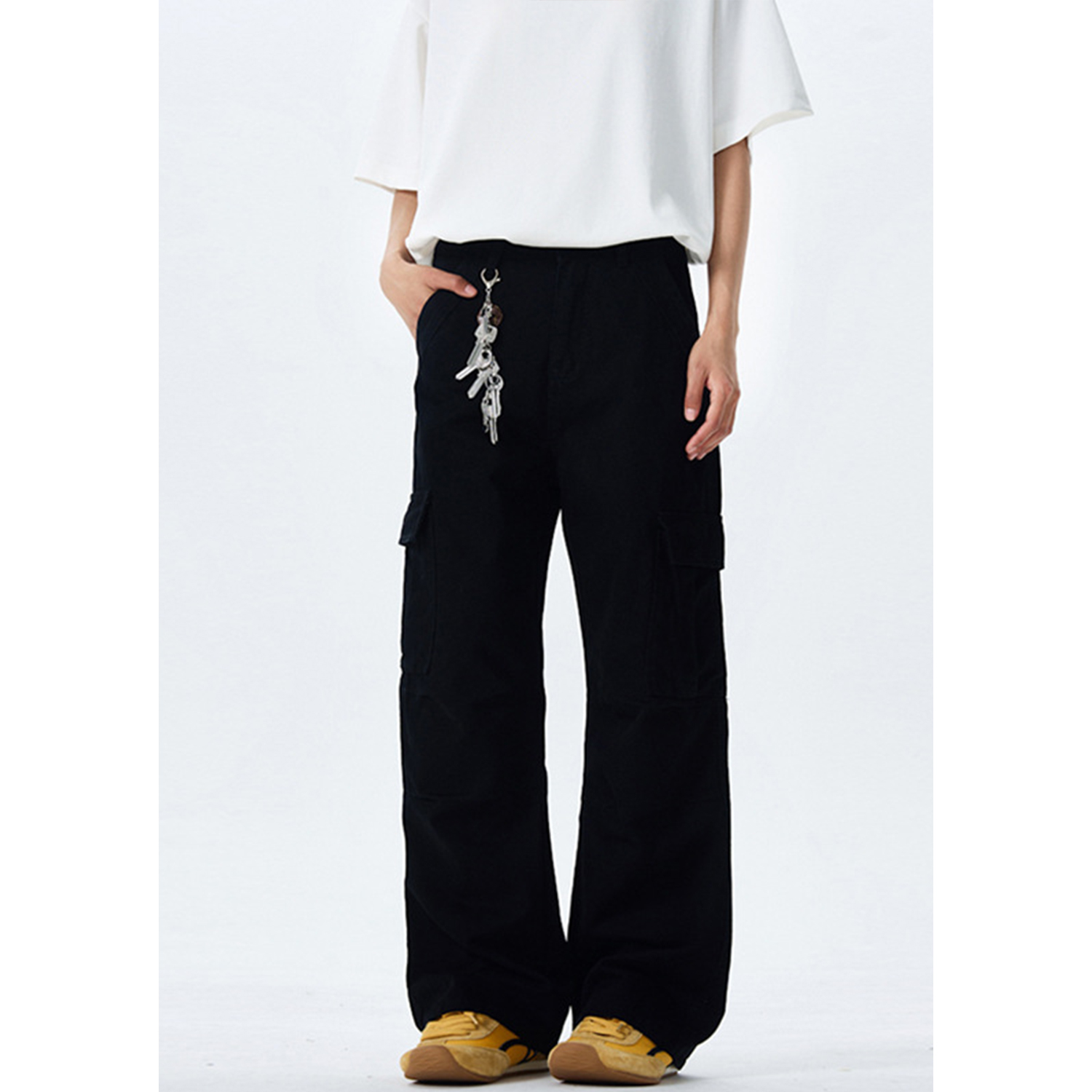 Vintage High Street Distressed Work Pants for Men and Women, Wide-Leg Loose Straight Trousers, Retro Y2K Style Vintage High Street Distressed Work Pants for Men and Women, Wide-Leg Loose Straight Trousers, Retro Y2K Style