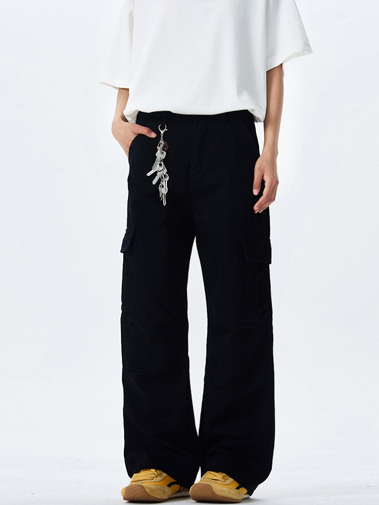 Vintage High Street Distressed Work Pants for Men and Women, Wide-Leg Loose Straight Trousers, Retro Y2K Style Vintage High Street Distressed Work Pants for Men and Women, Wide-Leg Loose Straight Trousers, Retro Y2K Style