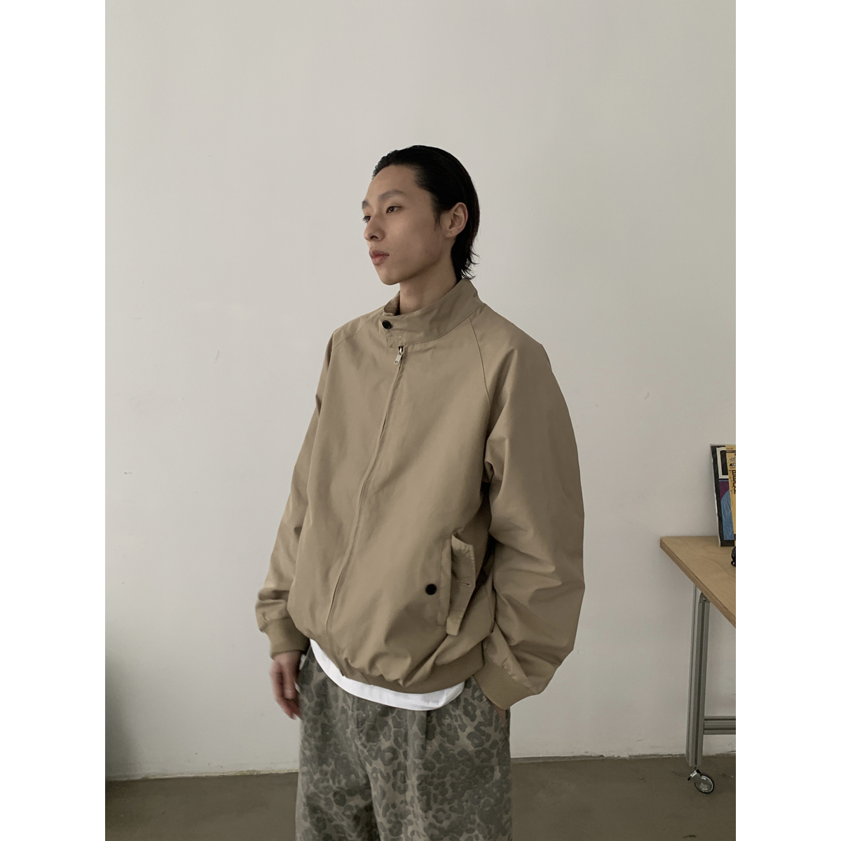 Vintage-Inspired Unisex Harrington Jacket - Windproof, Loose Fit, Cleanfit Coat for Classic American Style