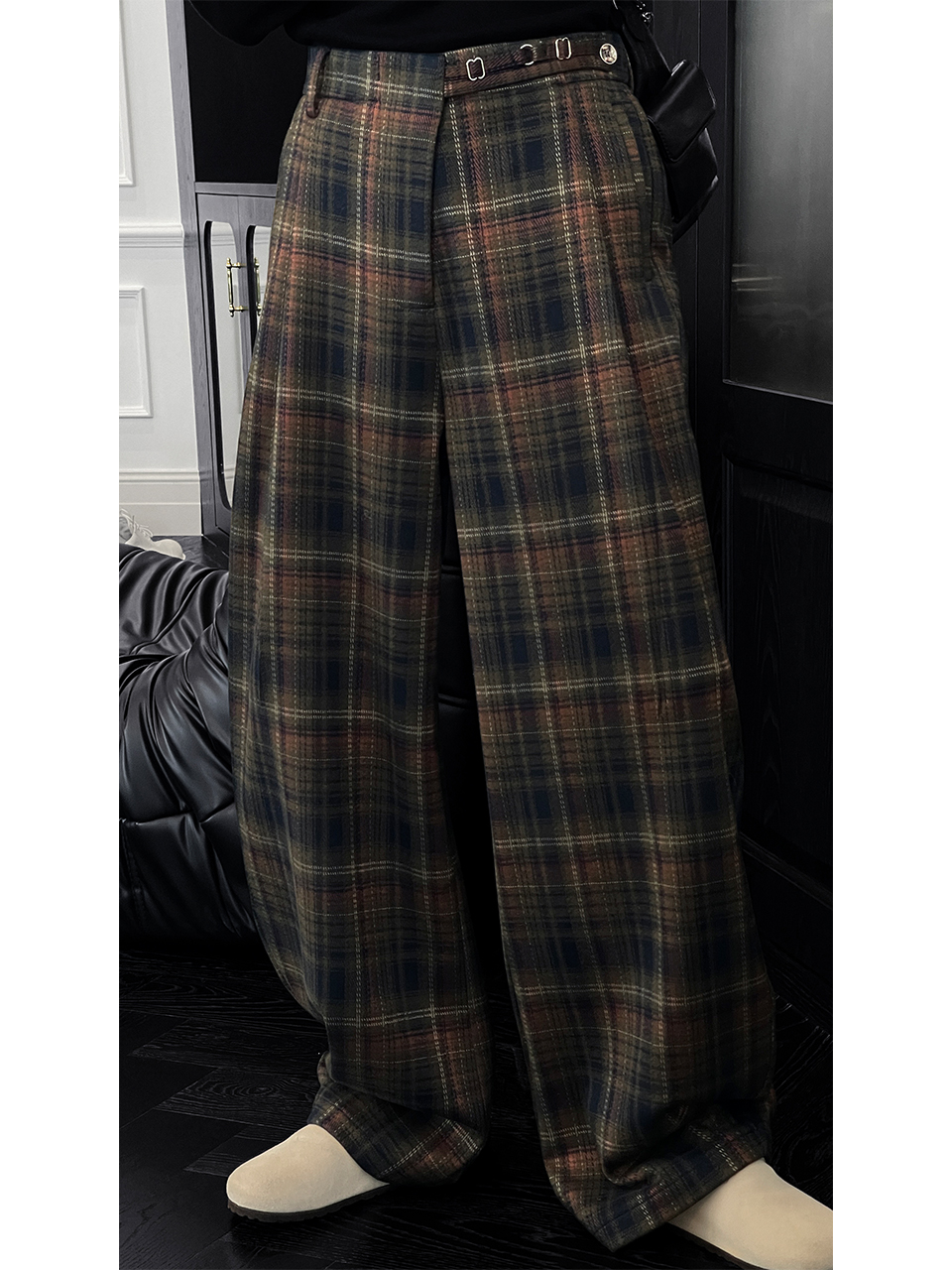 Vintage Plaid Casual Pants for Men - 2025 Autumn Winter Thick Loose Straight Wide-Leg Trousers, Versatile Y2K Style Vintage Plaid Casual Pants for Men - 2025 Autumn Winter Thick Loose Straight Wide-Leg Trousers, Versatile Y2K Style