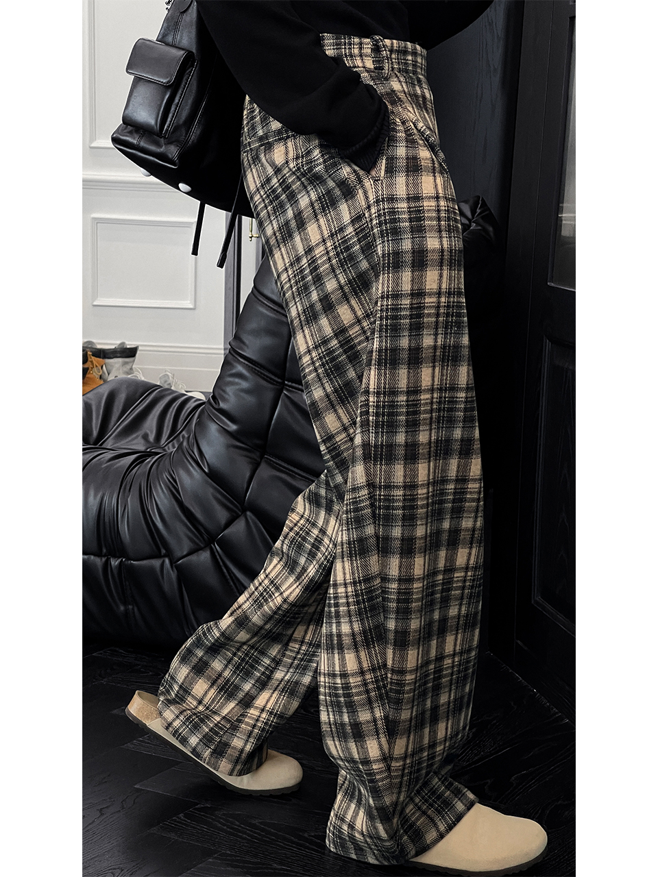 Vintage Plaid Casual Pants for Men - 2025 Autumn Winter Thick Loose Straight Wide-Leg Trousers, Versatile Y2K Style Vintage Plaid Casual Pants for Men - 2025 Autumn Winter Thick Loose Straight Wide-Leg Trousers, Versatile Y2K Style