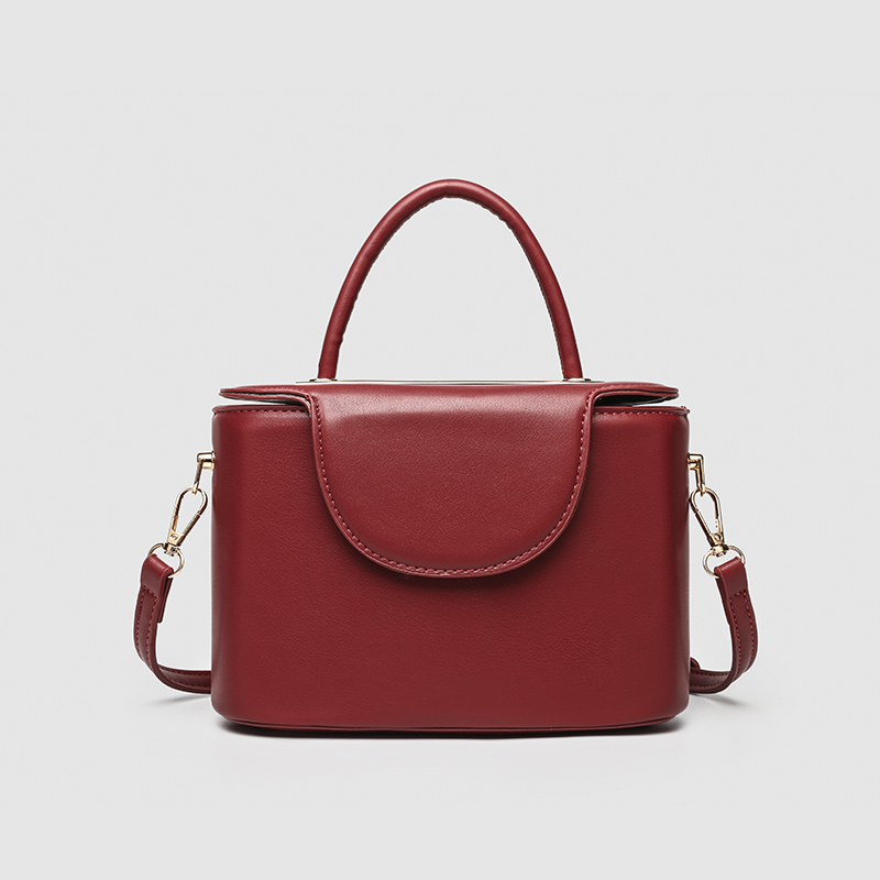 Vintage Red Bucket Handbag for Women - 2025 Small Niche Design Fashion Shoulder & Crossbody Bag