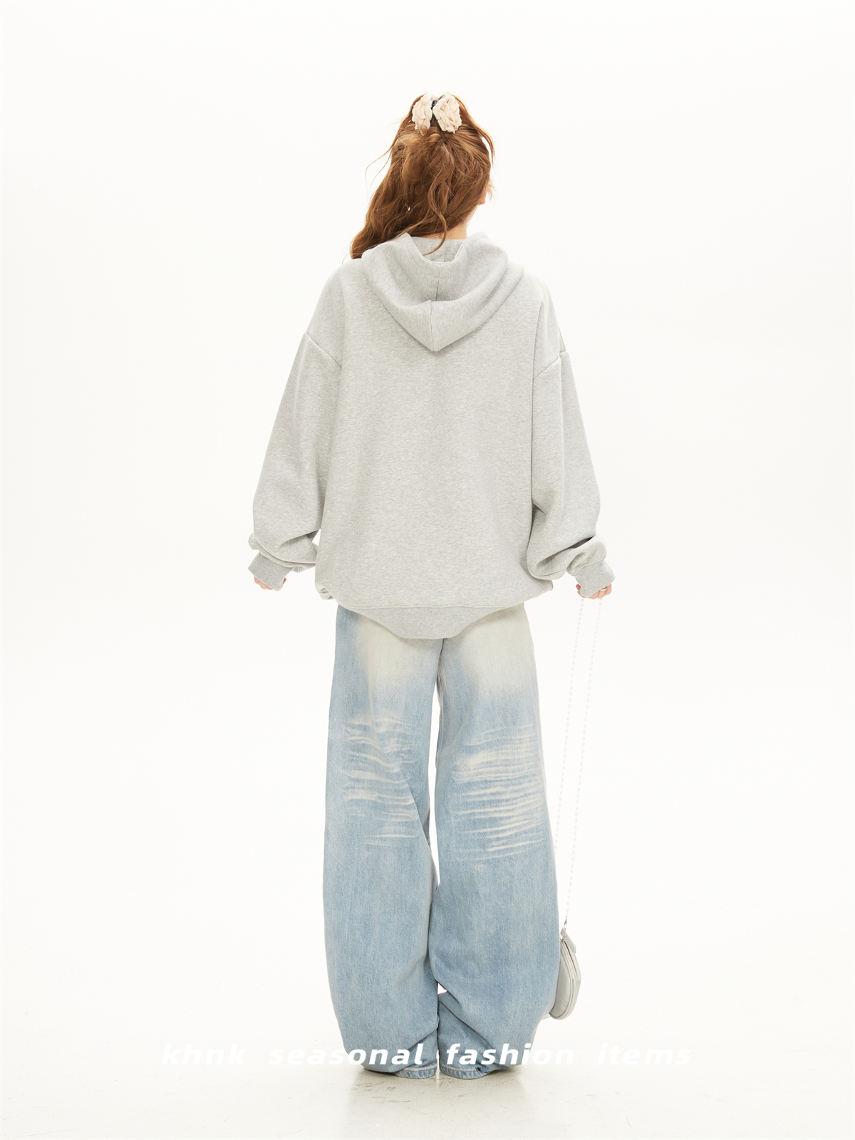 Vintage Solid Color Heavyweight Hoodie for Women - Loose Casual Sweatshirt for Spring and Autumn, 90s Inspired Fashion