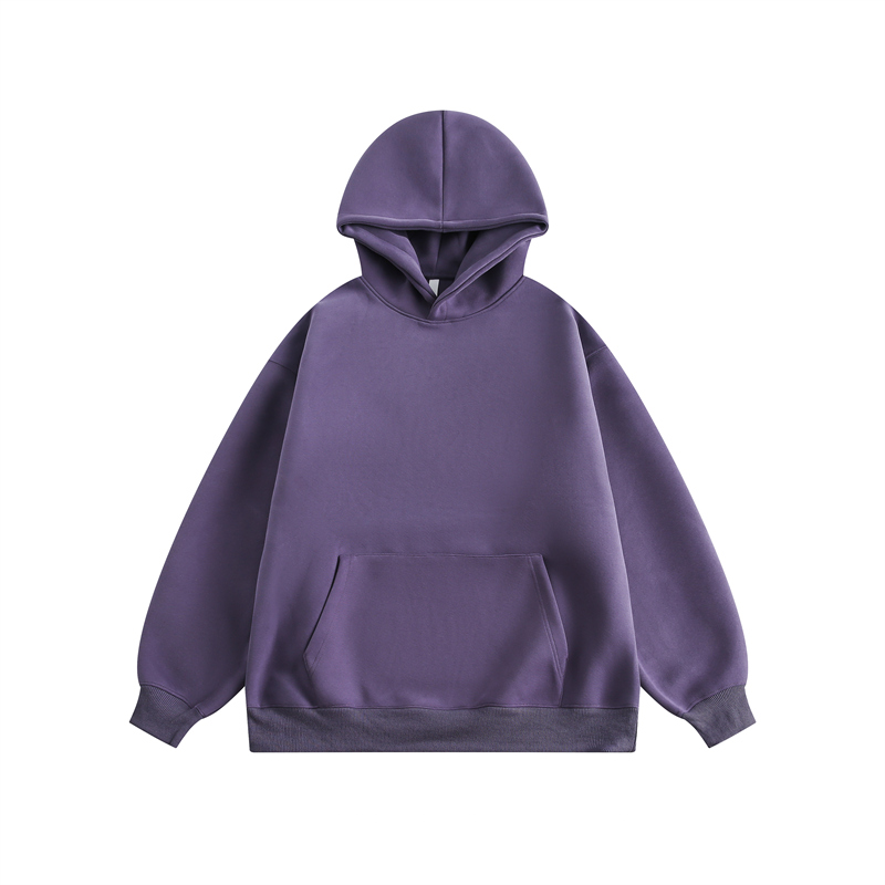 Vintage Solid Color Heavyweight Hoodie for Women - Loose Casual Sweatshirt for Spring and Autumn, 90s Inspired Fashion