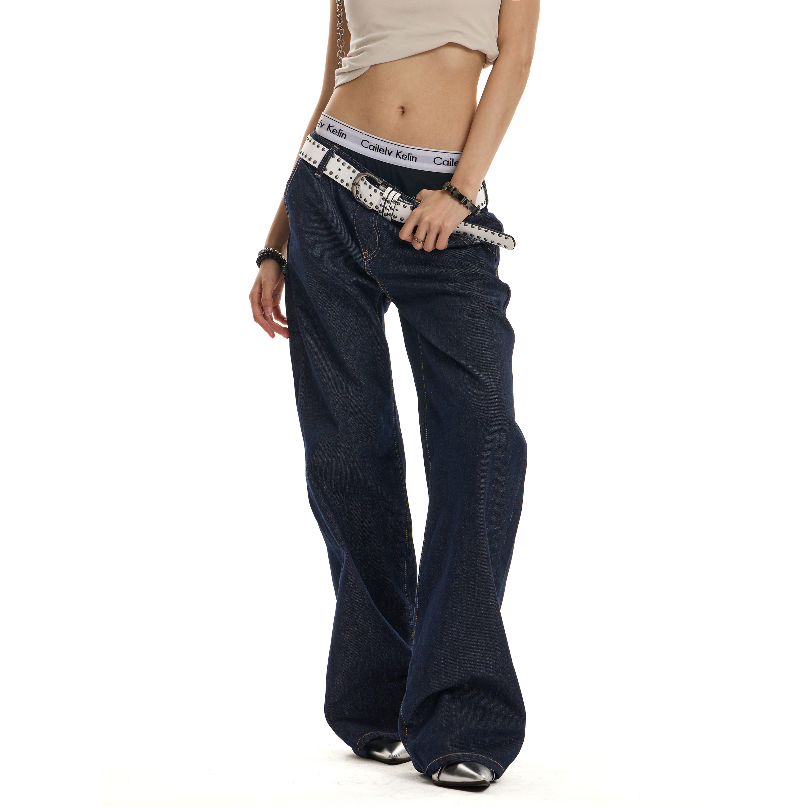 Vintage Straight Leg Denim Jeans for Unisex - Trendy High-End Minimalist Loose Fit Long Pants