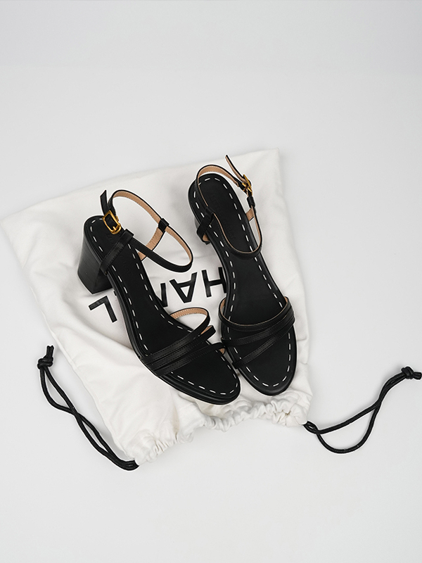 Vintage-Style Open-Toe Sandals for Women, Chunky Mid-Heel Retro Shoes, Backless Summer Commuter Footwear