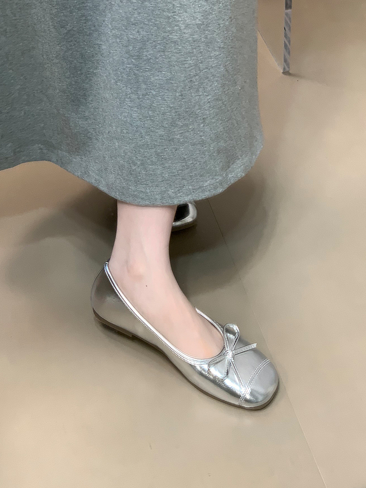 Vintage-Style Suede Ballet Flats for Women, Shallow Mouth Loafers with Bow, 2025 Fashion, Comfortable Everyday Shoes Vintage-Style Suede Ballet Flats for Women, Shallow Mouth Loafers with Bow, 2025 Fashion, Comfortable Everyday Shoes