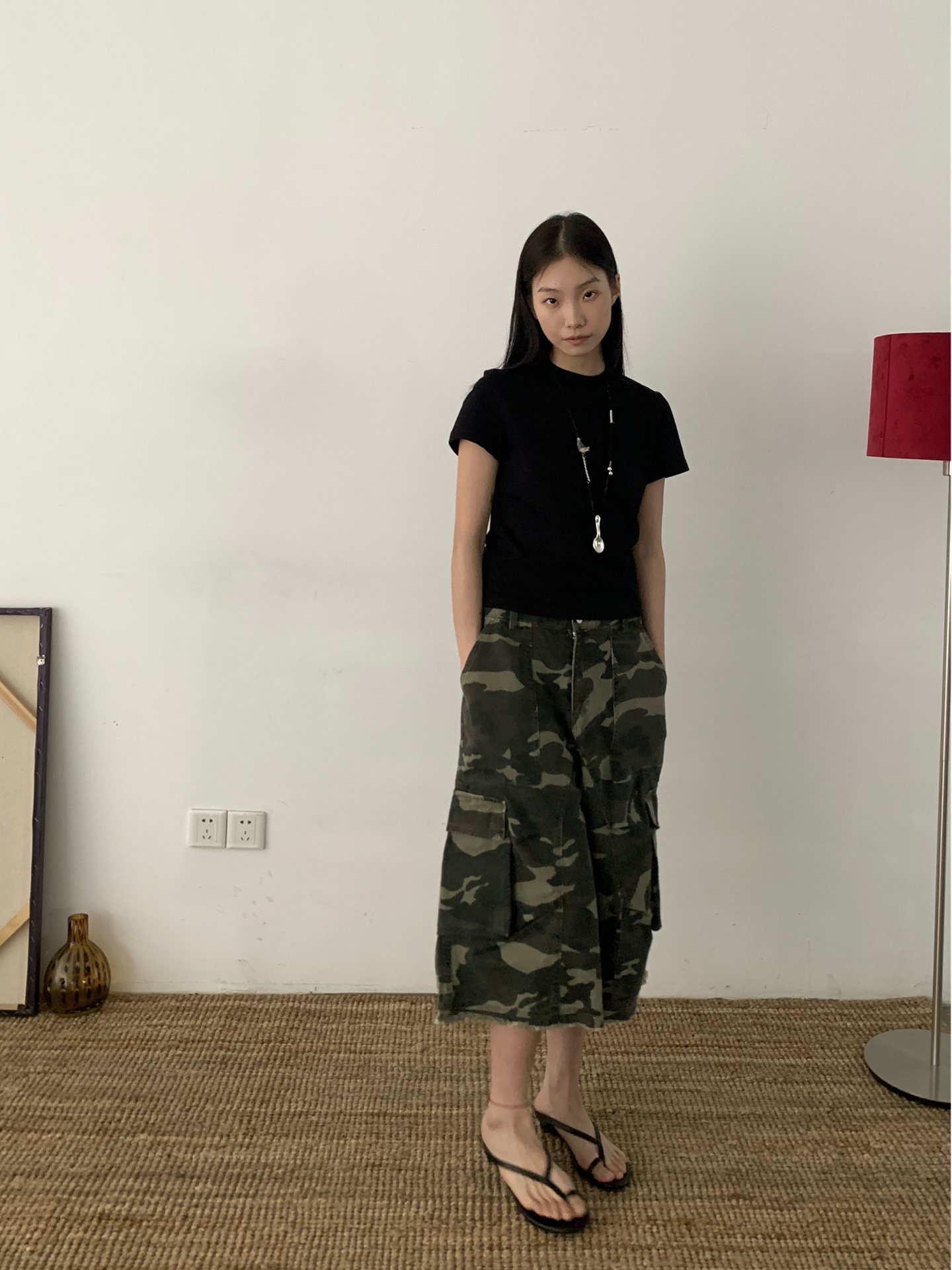 Vintage Washed Camouflage Cargo Pants for Men and Women - Loose Fit, Versatile American-Style Cropped Casual Pants Vintage Washed Camouflage Cargo Pants for Men and Women - Loose Fit, Versatile American-Style Cropped Casual Pants