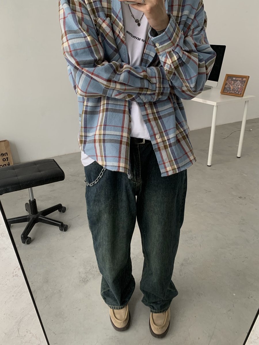 Vintage Washed Clean Fit Straight Loose Casual Streetwear Long Pants for Men - American Style, Retro Fashion, Comfortable Fit Vintage Washed Clean Fit Straight Loose Casual Streetwear Long Pants for Men - American Style, Retro Fashion, Comfortable Fit