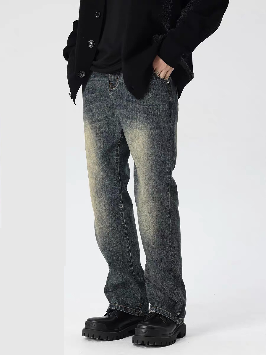 Vintage Washed Loose Straight Casual Men's Long Pants - American 90s Style Pilot Vibe Trousers Vintage Washed Loose Straight Casual Men's Long Pants - American 90s Style Pilot Vibe Trousers