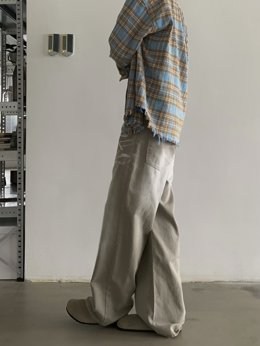 Vintage Washed Loose Straight Cat Whisker Jeans for Men and Women - Clean Fit Long Pants, Trendy American Style Fashion Vintage Washed Loose Straight Cat Whisker Jeans for Men and Women - Clean Fit Long Pants, Trendy American Style Fashion