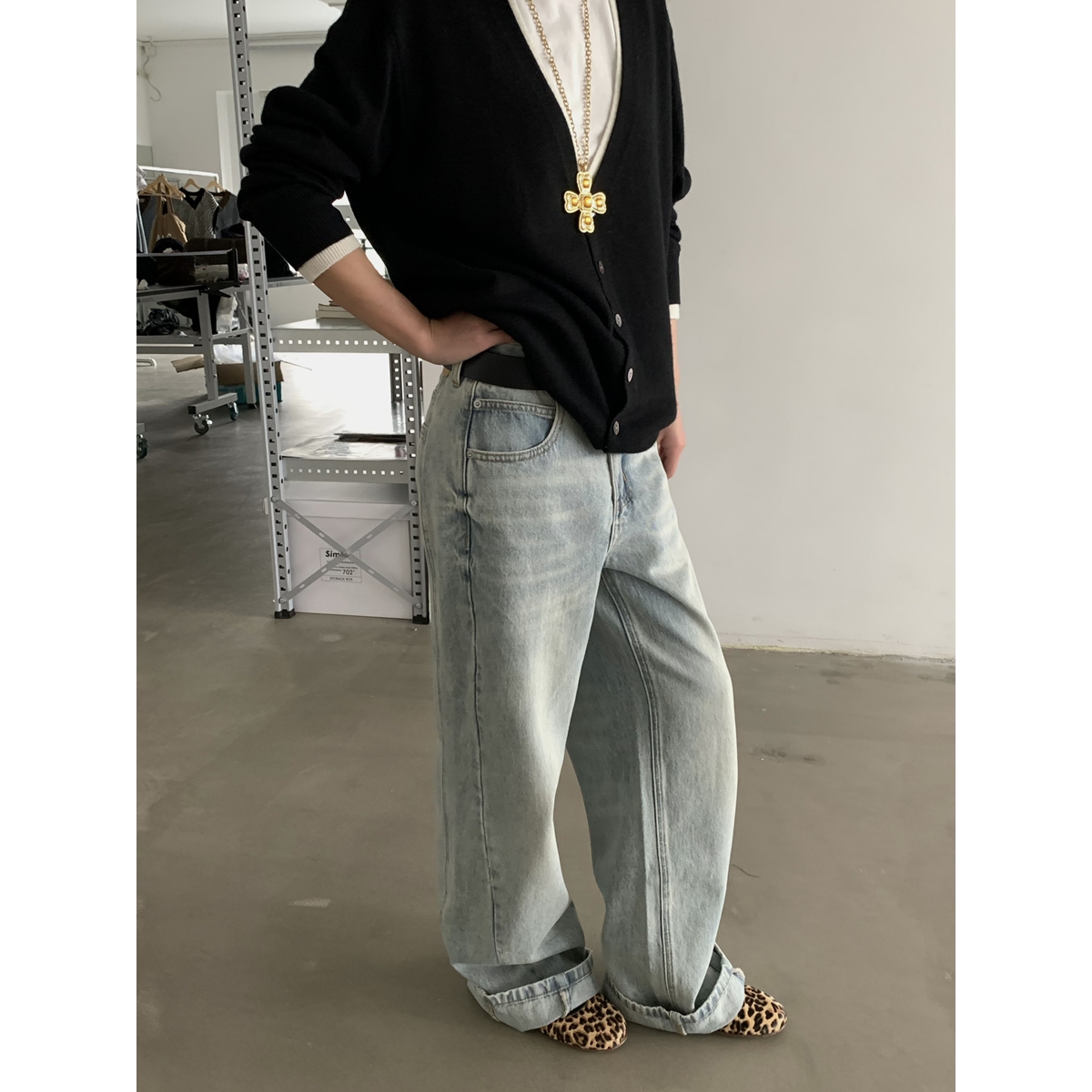 Vintage Washed Loose Straight Leg Jeans for Unisex - Trendy Wide Leg Floor-Length Casual Pants
