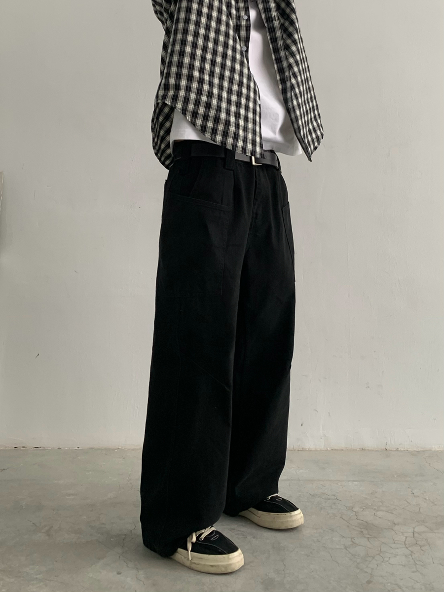 Vintage Washed Unisex Long Pants - Casual Straight-Leg Lumberjack Style, Clean Fit American Workwear, 90s Inspired Fashion Vintage Washed Unisex Long Pants - Casual Straight-Leg Lumberjack Style, Clean Fit American Workwear, 90s Inspired Fashion