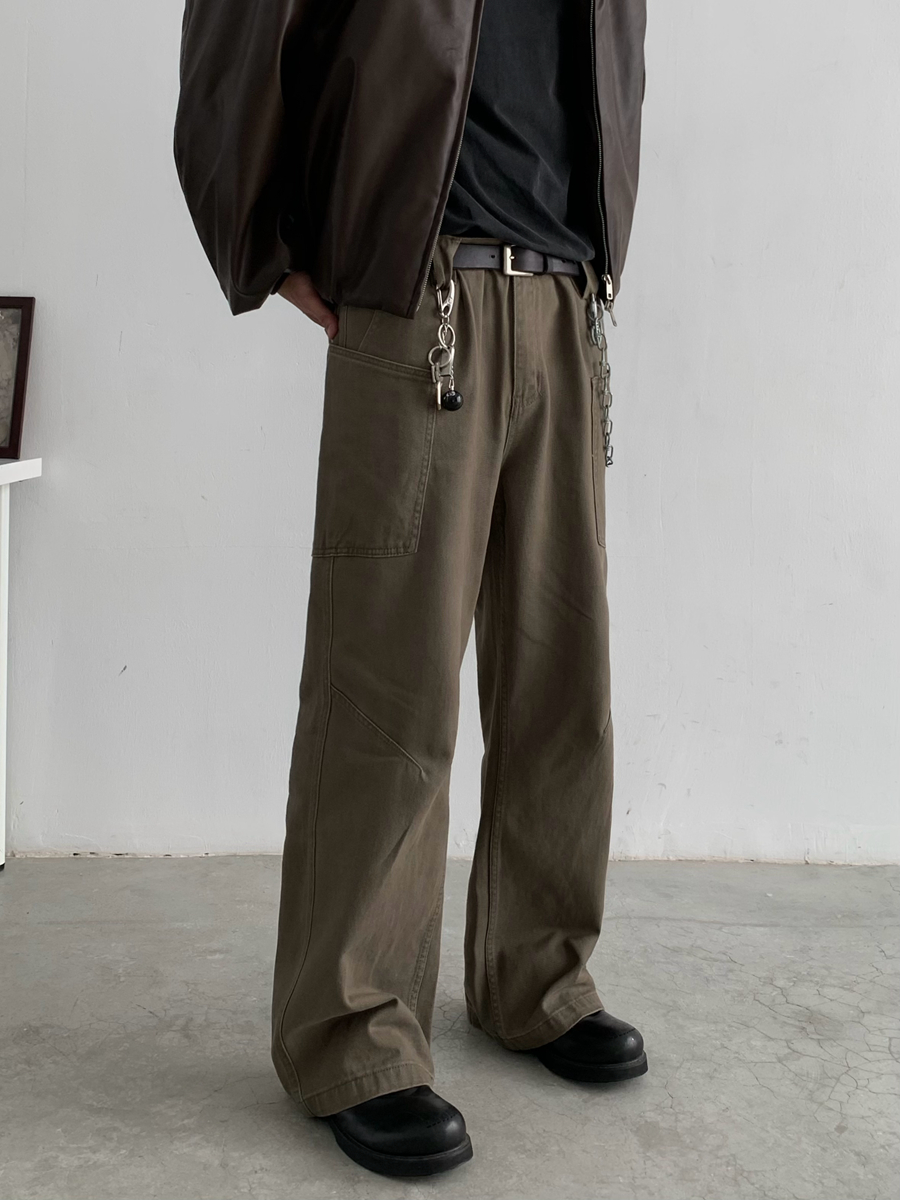 Vintage Washed Unisex Long Pants - Casual Straight-Leg Lumberjack Style, Clean Fit American Workwear, 90s Inspired Fashion Vintage Washed Unisex Long Pants - Casual Straight-Leg Lumberjack Style, Clean Fit American Workwear, 90s Inspired Fashion