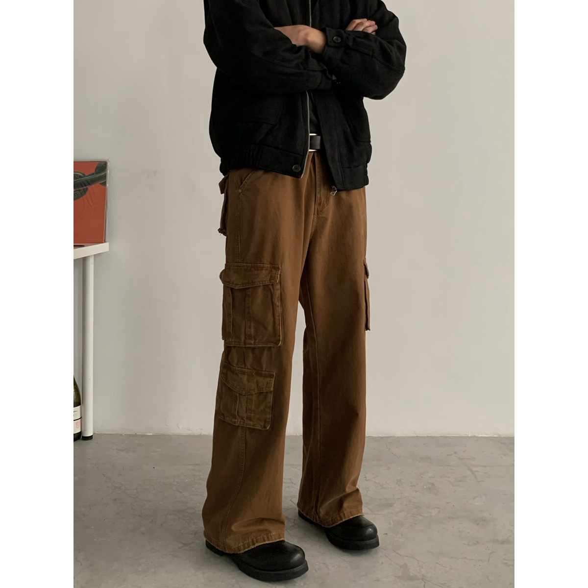 Vintage Water-Washed Unisex American Work Pants - Japanese Streetwear Straight Fit for a Retro 90s Style Look Vintage Water-Washed Unisex American Work Pants - Japanese Streetwear Straight Fit for a Retro 90s Style Look