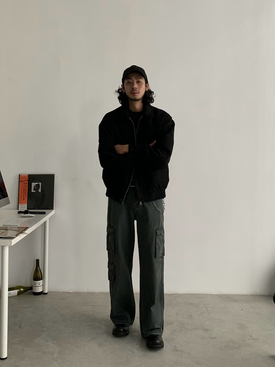Vintage Water-Washed Unisex American Work Pants - Japanese Streetwear Straight Fit for a Retro 90s Style Look