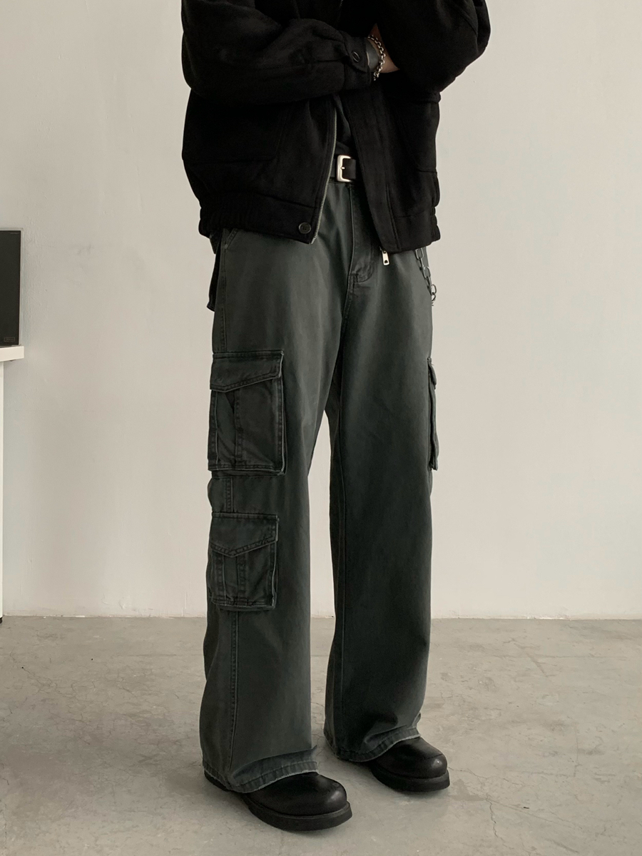 Vintage Water-Washed Unisex American Work Pants - Japanese Streetwear Straight Fit for a Retro 90s Style Look Vintage Water-Washed Unisex American Work Pants - Japanese Streetwear Straight Fit for a Retro 90s Style Look