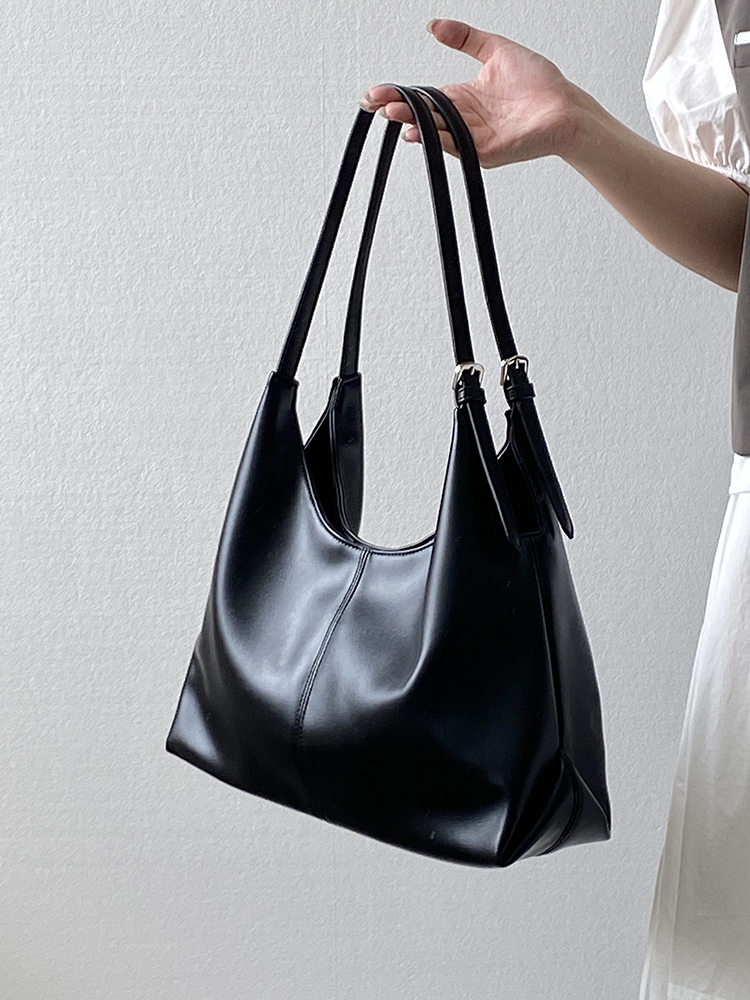 Vintage Women's Professional Commuter Tote Bag - Large Capacity Soft Leather Handheld Shoulder Bag for Everyday Use