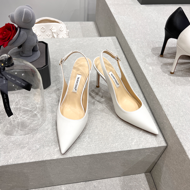 White High Heels Sandals for Women - Forest Girl Style, Pointed Toe, Thin Heel, Shallow Mouth, Y2K Fashion, Trendy Summer Footwear White High Heels Sandals for Women - Forest Girl Style, Pointed Toe, Thin Heel, Shallow Mouth, Y2K Fashion, Trendy Summer Footwear