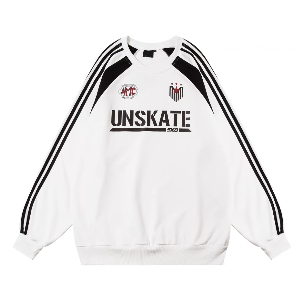 White Letter Print Long Sleeve Sweatshirt for Women - American Style Loose Top for Autumn Winter Hip Hop Dance Fashion