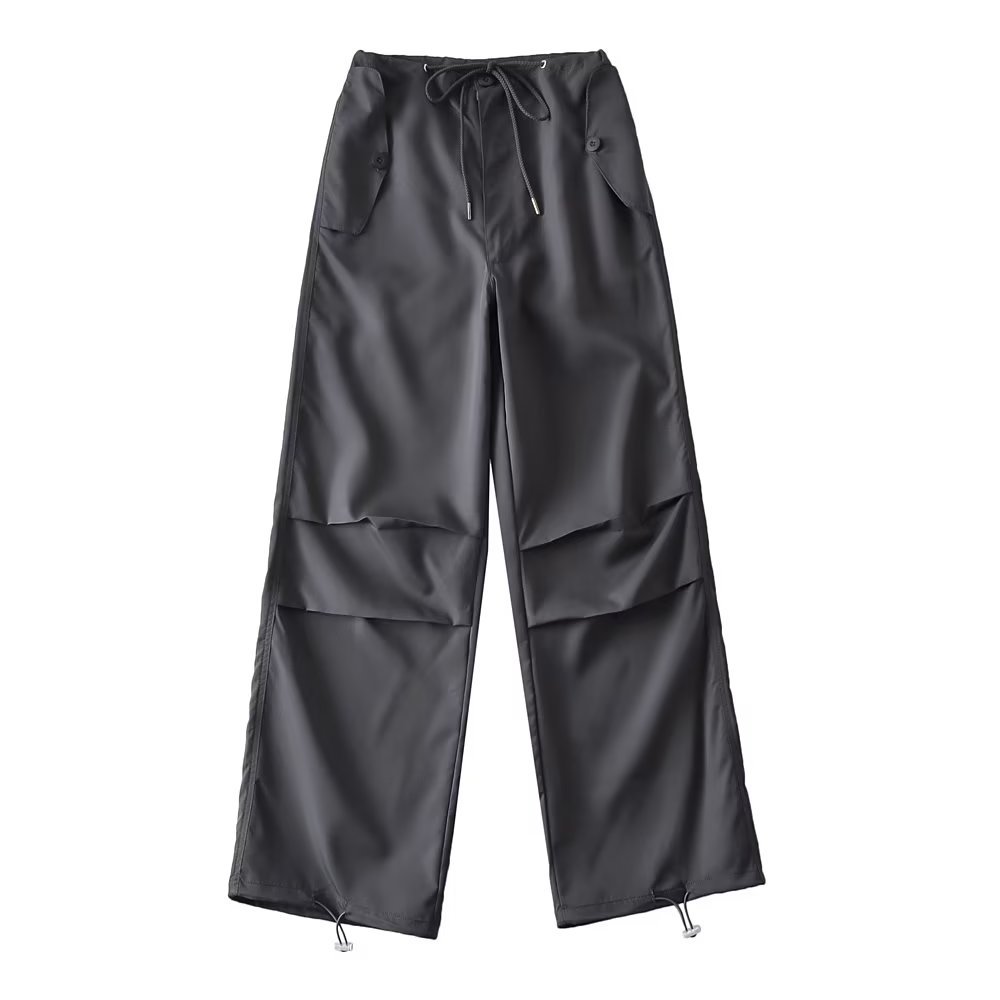 Women's American Retro Coffee Color Quick-Dry Loose Dance Pants with Tapered Cuffs - Stylish Cargo Work Pants Women's American Retro Coffee Color Quick-Dry Loose Dance Pants with Tapered Cuffs - Stylish Cargo Work Pants