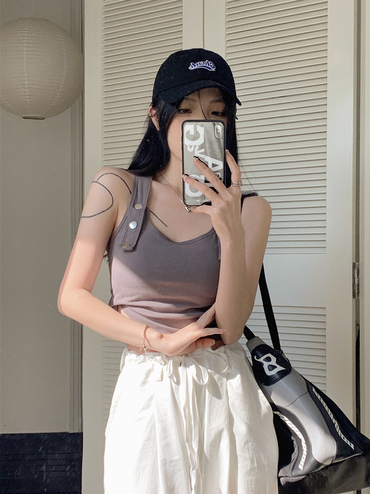 Women's American-Style Sweet and Spicy Dance Tank Top with Chest Pads, Sexy Jazz Dance Outfit for Music Festivals Women's American-Style Sweet and Spicy Dance Tank Top with Chest Pads, Sexy Jazz Dance Outfit for Music Festivals